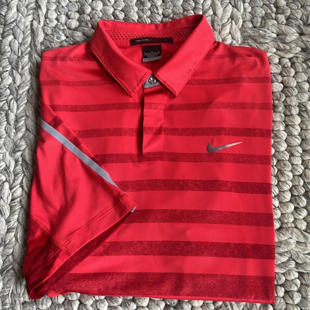 Tiger Woods Collection for Nike red polo with reflective stripe - Big Horn CC